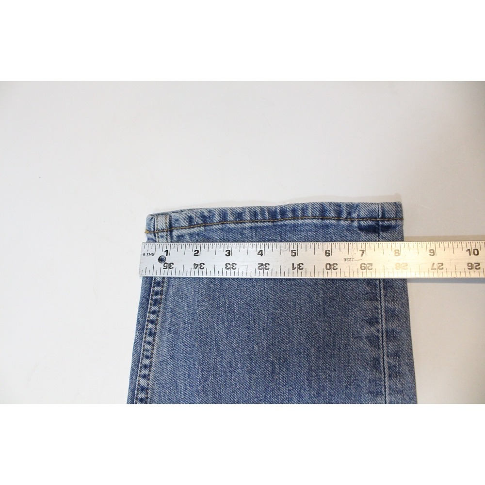 Levi Men's 505 Regular Fit Straight Leg Stretch Jeans 34x34 Light Wash - Picture 10 of 12